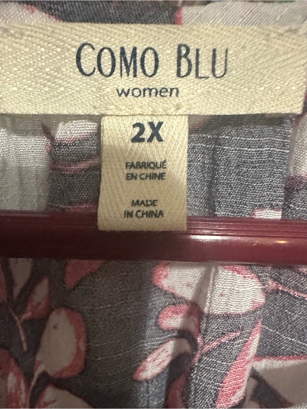 Como Blu Floral Tie-Neck Blouse - Picture 3 of 8